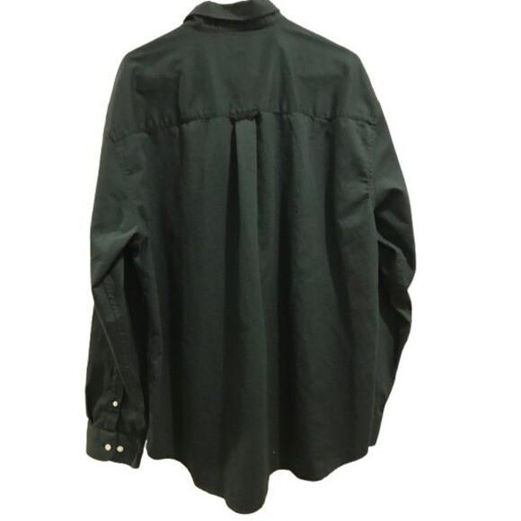 Men's XL Shirt Button Up Ivy Crew Classics Wrinkle Resistant Green Long Sleeve - Picture 2 of 3